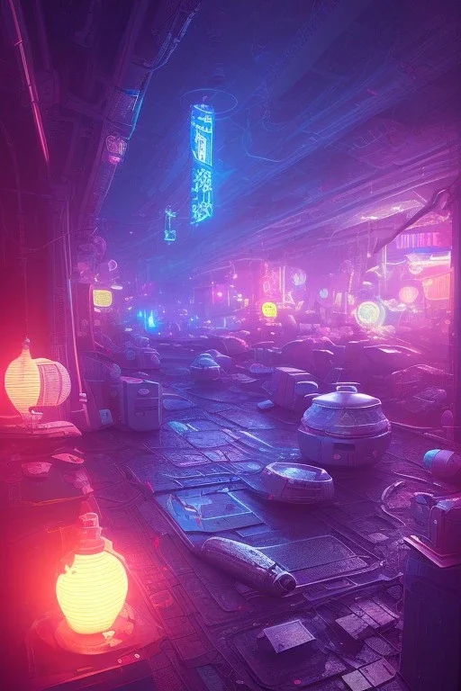 He world is falling apart and you like that, 3d ambient,3d depth, neon light, incrate detail