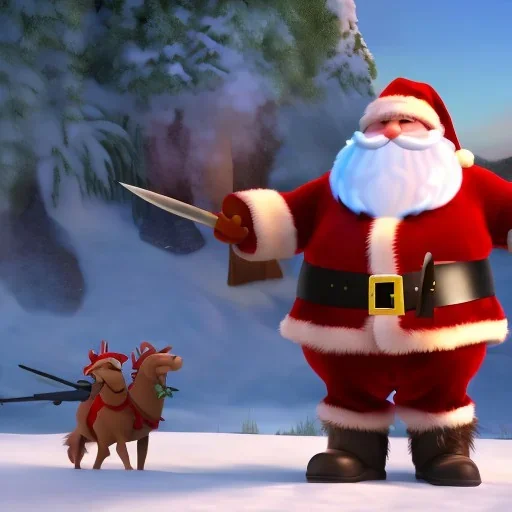 bloody axe battle with santa claus