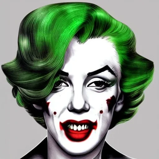 Marilyn Monroe Joker cabelo verde