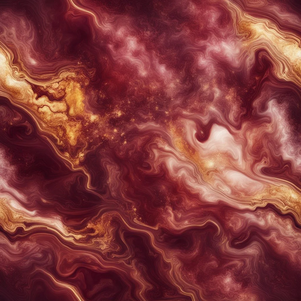 Hyper Realistic maroon & golden glowing marble texture with vignette effect