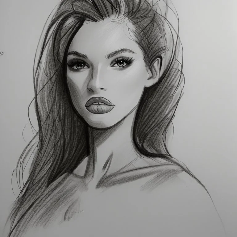Drawing sketches Supermodel