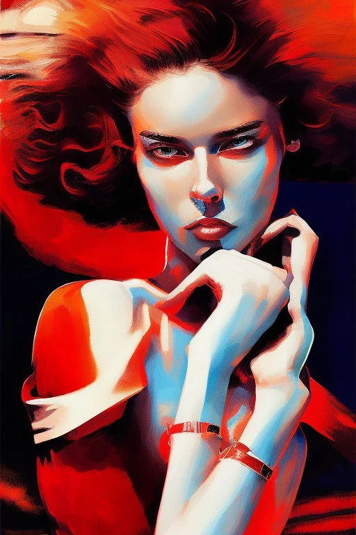 Abstract art in the style of jack vettriano