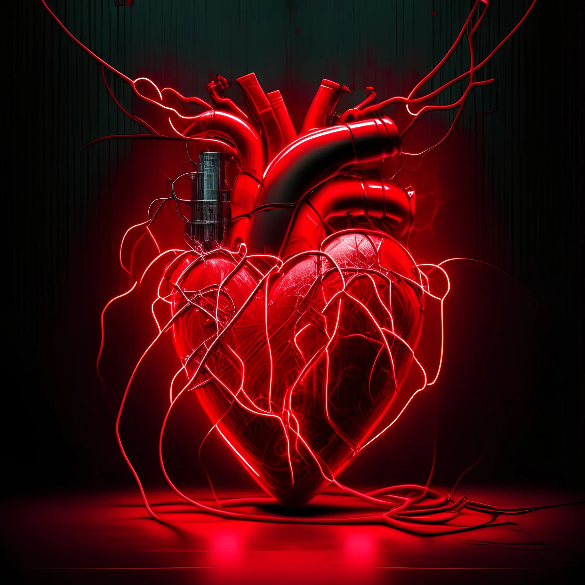 red electric heart