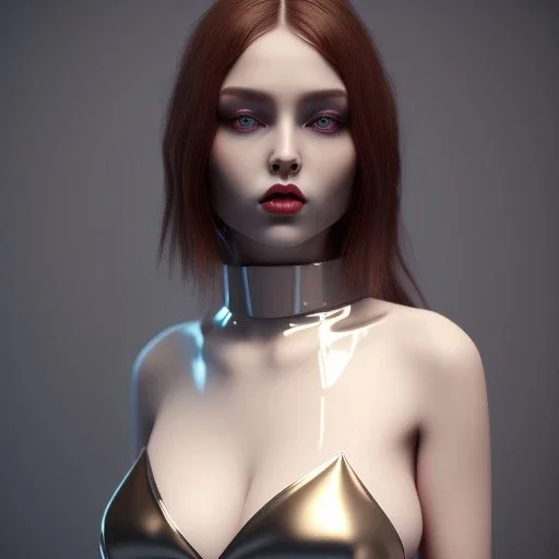  A beautiful portrait of a fully clothed curvy feminine young hot pale goth cutie wearing an elaborate modest shiny tight red-silver latex-nylon-leather striped neck-high gown, cgsociety, photorealistic, 16k, smooth, sharp focus, trending on ArtStation, volumetric lighting, worksafe, sublime-comforting-intriuging ambience, thick hips-breasts and thin waist digital art by Eugene de Blaas and Ross Tran, vibrant color scheme, highly detailed, in the style of romanticism, cinematic, artstation best