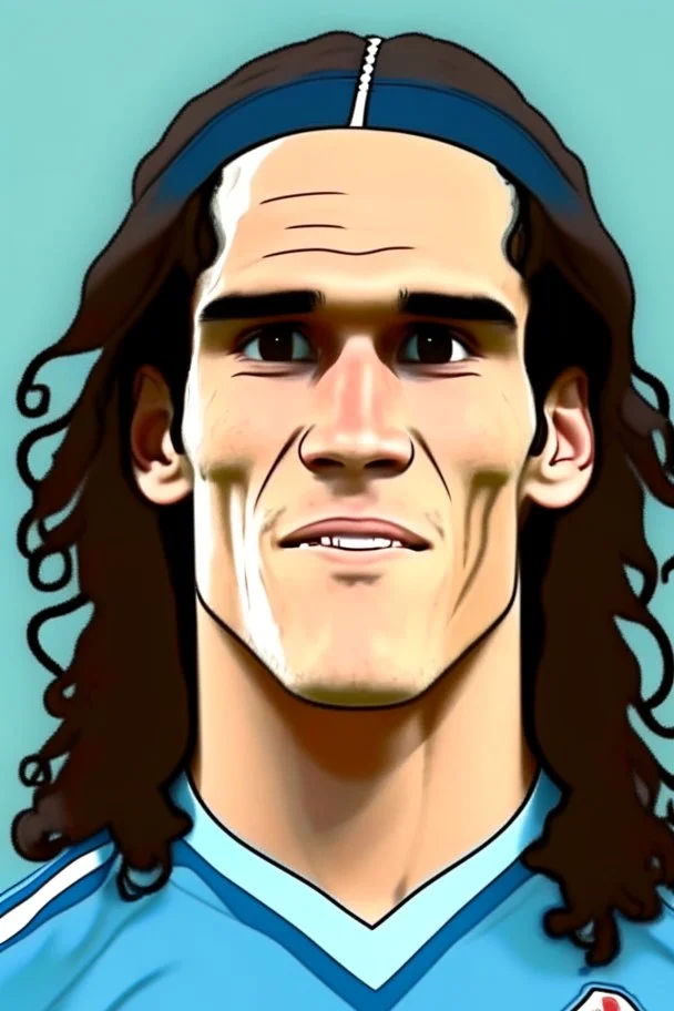 Edinson Cavani Footballer cartoon 2d