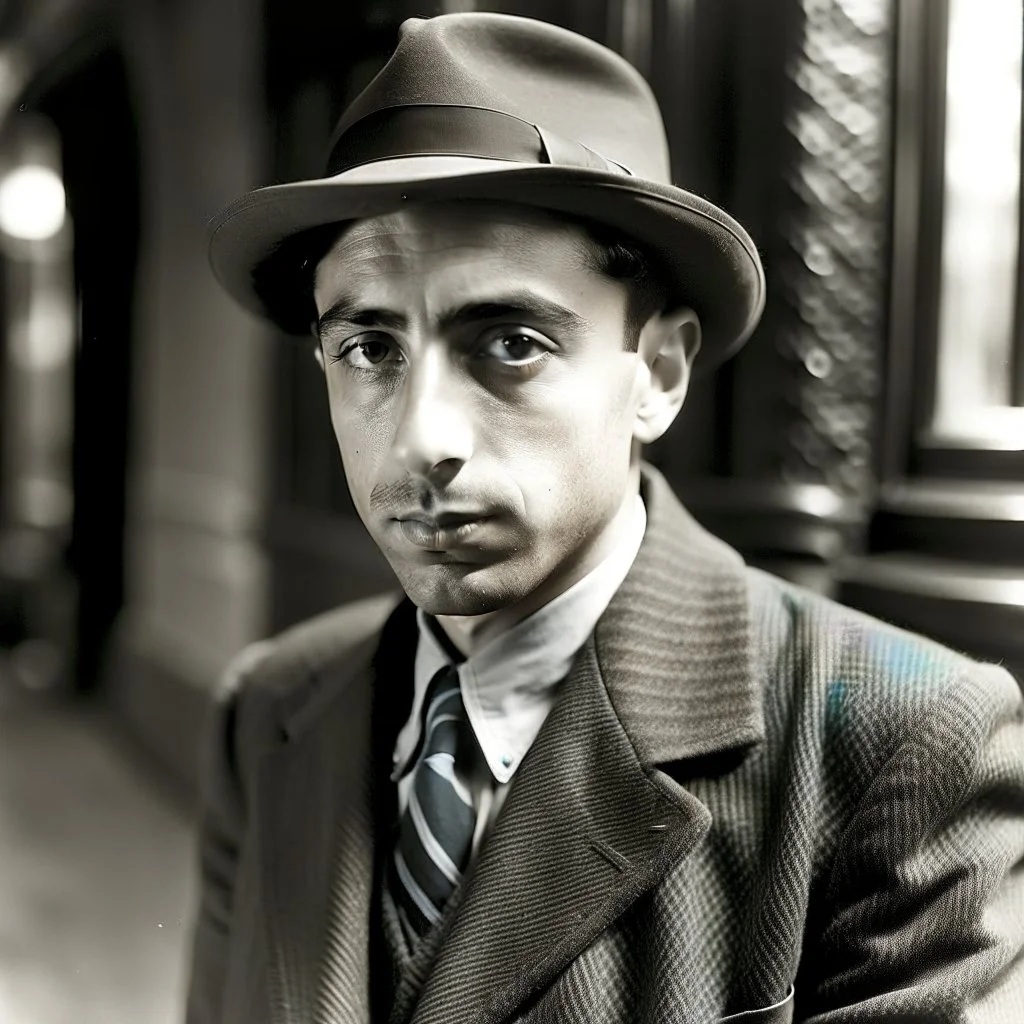 A young and strong1920s chicago italian mafioso gangster enforcer