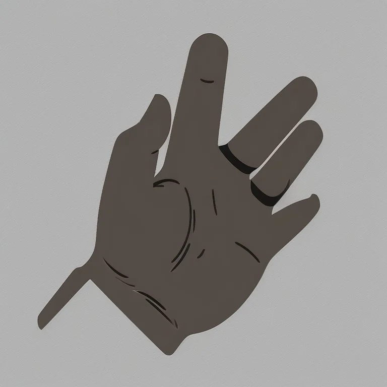 a simple logo of an hand thumb up, line, flat, vector icon