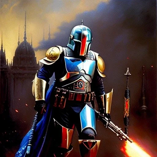 Jango Fett helmet, ancient metal helmet ,painting by gaston bussiere, greg rutkowski, yoji shinkawa, yoshitaka amano, tsutomu nihei, donato giancola, tim hildebrandt, oil on canvas, cinematic composition, extreme detail,fit full head inside picture,