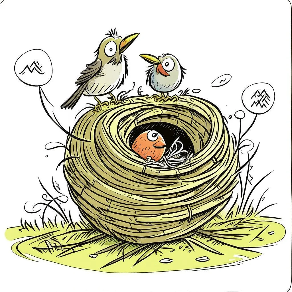 bird nest cartoon