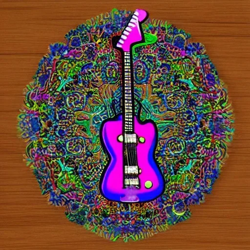 guitar PEACE SIGN psychedelic hippie trippy acid LSD PEACE GUITAR