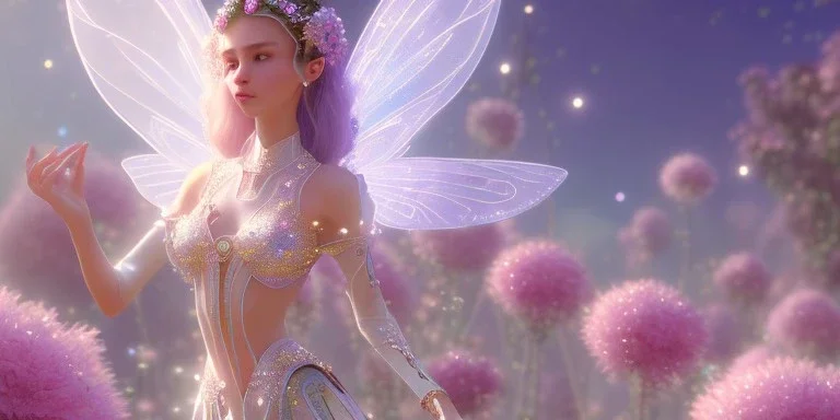 crystal subtle flower in a galactic ambiance beautiful fairy, transparent, delicate colors, in the foreground, full of details, smooth，soft light atmosphere, light effect，vaporwave colorful, concept art, smooth, extremely sharp detail, finely tuned detail, ultra high definition, 8 k, unreal engine 5, ultra sharp focus