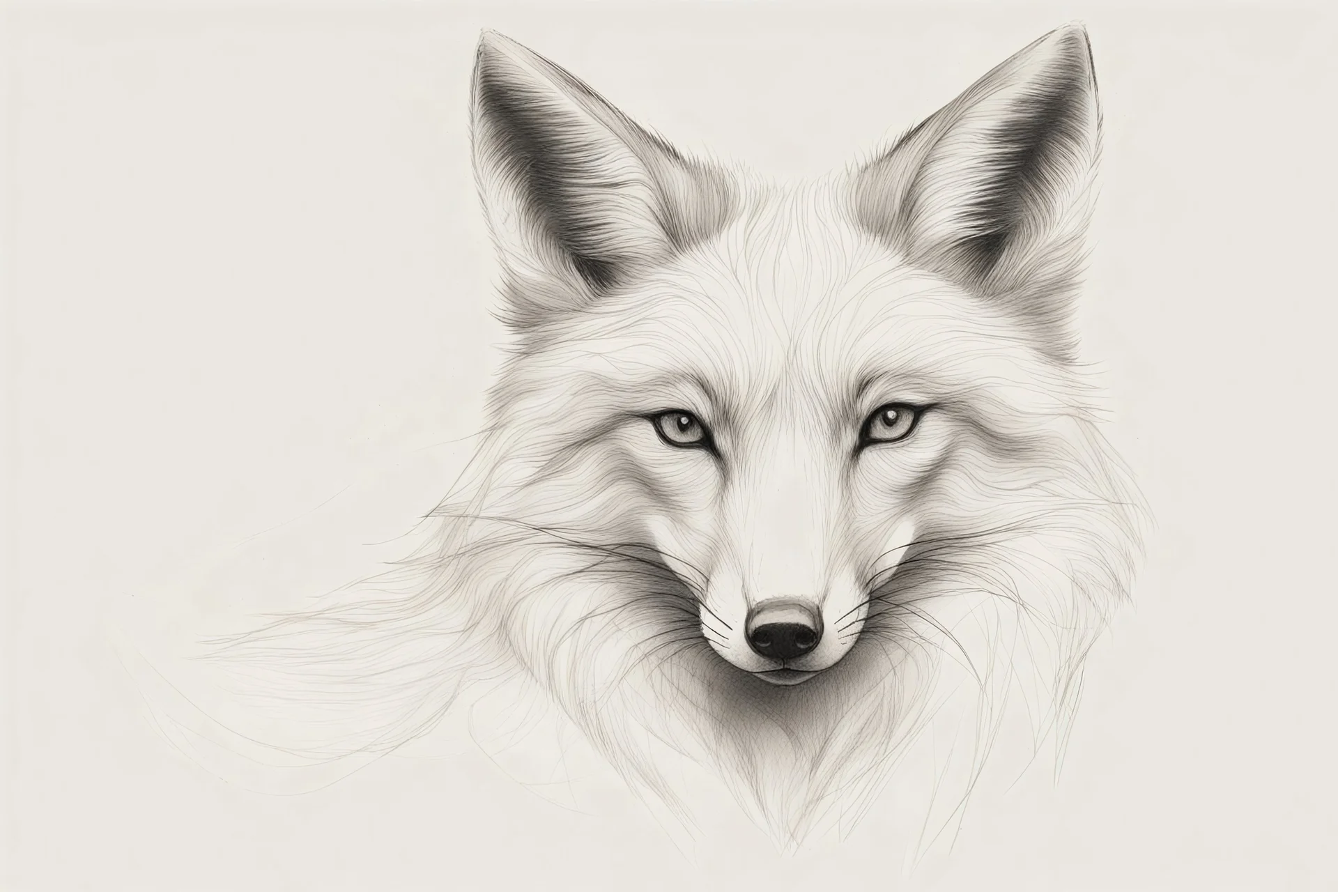 faint sketch of a fox’s head