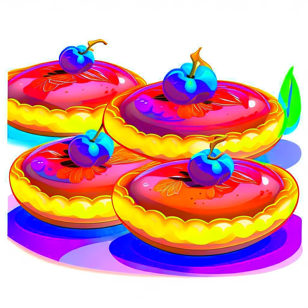 Cartoon illustration for children: volcano pies