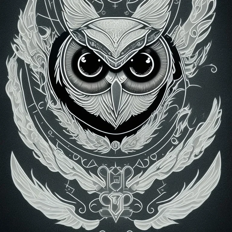 owl logotype retro