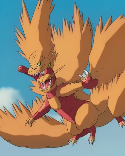 Charizard in the style of anime