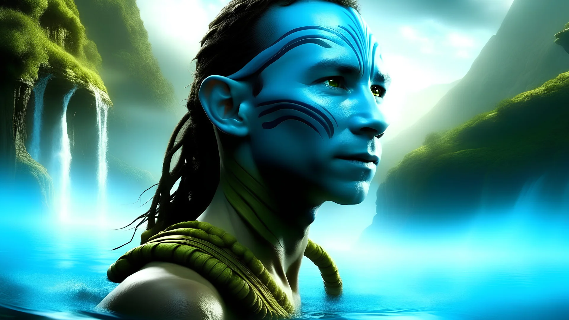 create a stunning & realistic cover Photo of Avatar 2 the way of water