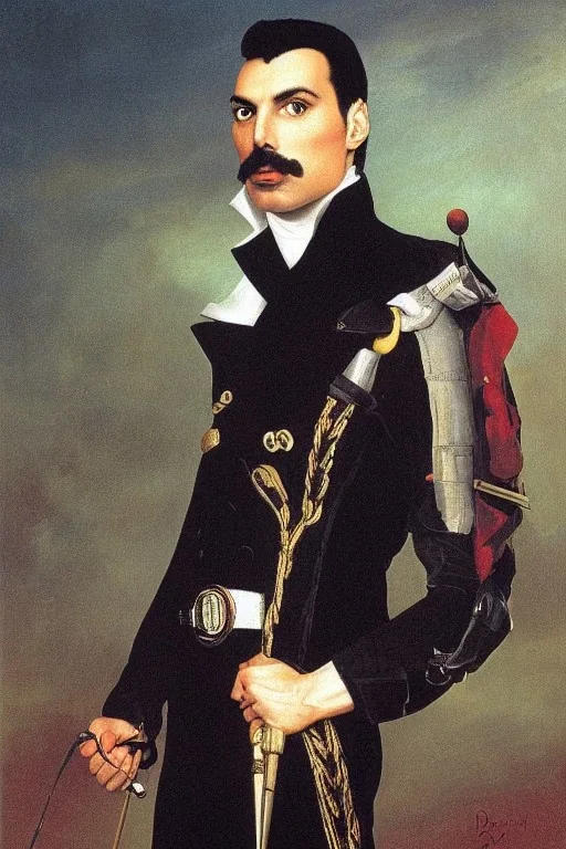 Portrait of Freddie Mercury painted by Caspar David Friedrich