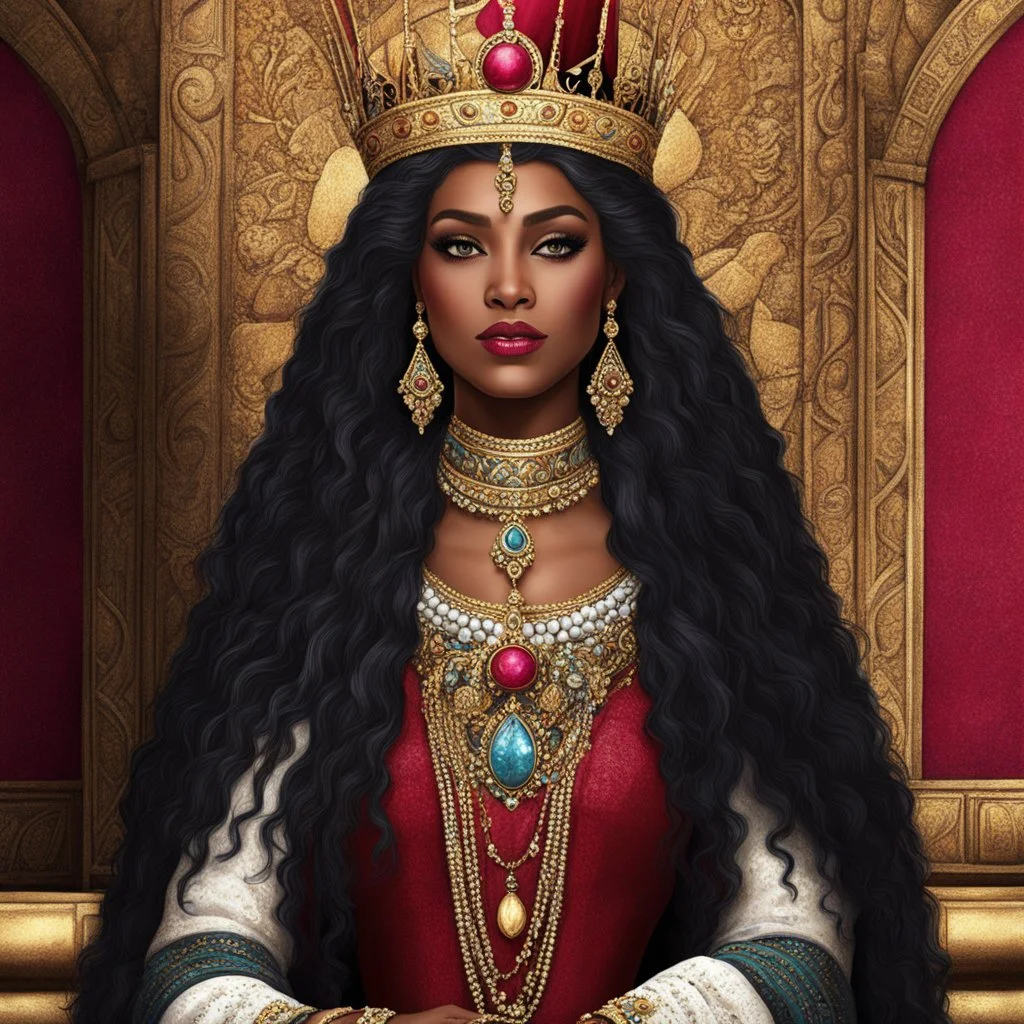 This is Queen Ettiwanda, the second Queen. She awaits suitors everyday but none come.