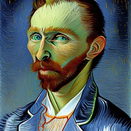 portrait of a dragon Vincent van Gogh style