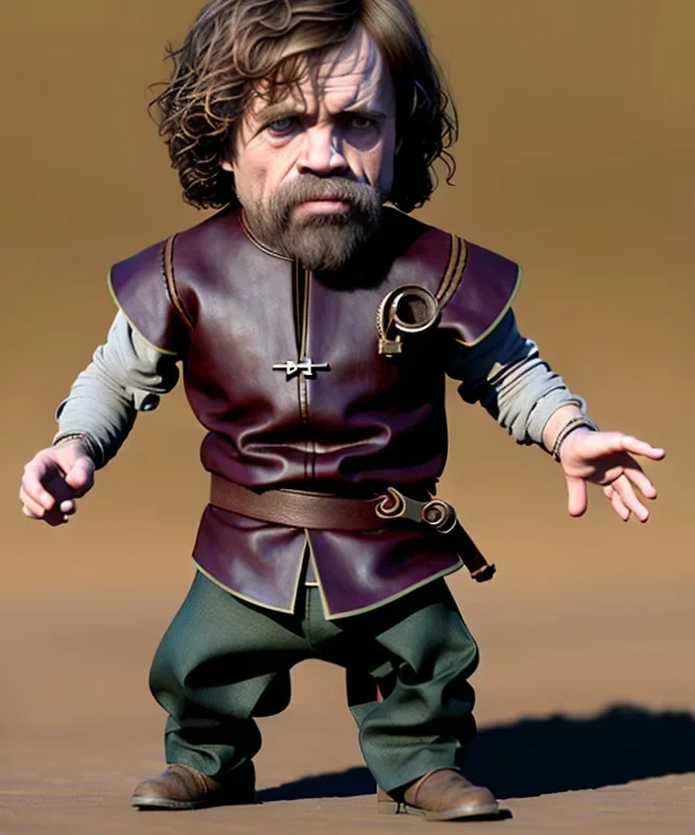 Tyrion Lannister toddler, full body, soft skin, dramatic lighting, hyper realistic