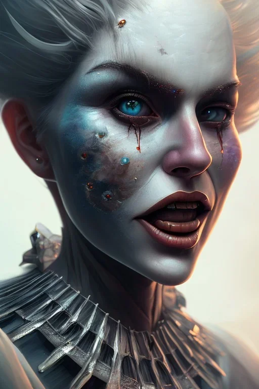 a Photorealistic dramatic hyperrealistic criyng clown paint ,Crystal black eyes, elegant, by WLOP,Artgerm,Greg Rutkowski, Beautiful dynamic,shadows,Artstation,concept design art,Octane render,8K