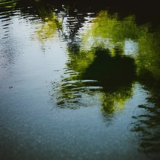 Reflection of plants in pool of water, nature photography, calm, Zen, soft lighting, beautiful