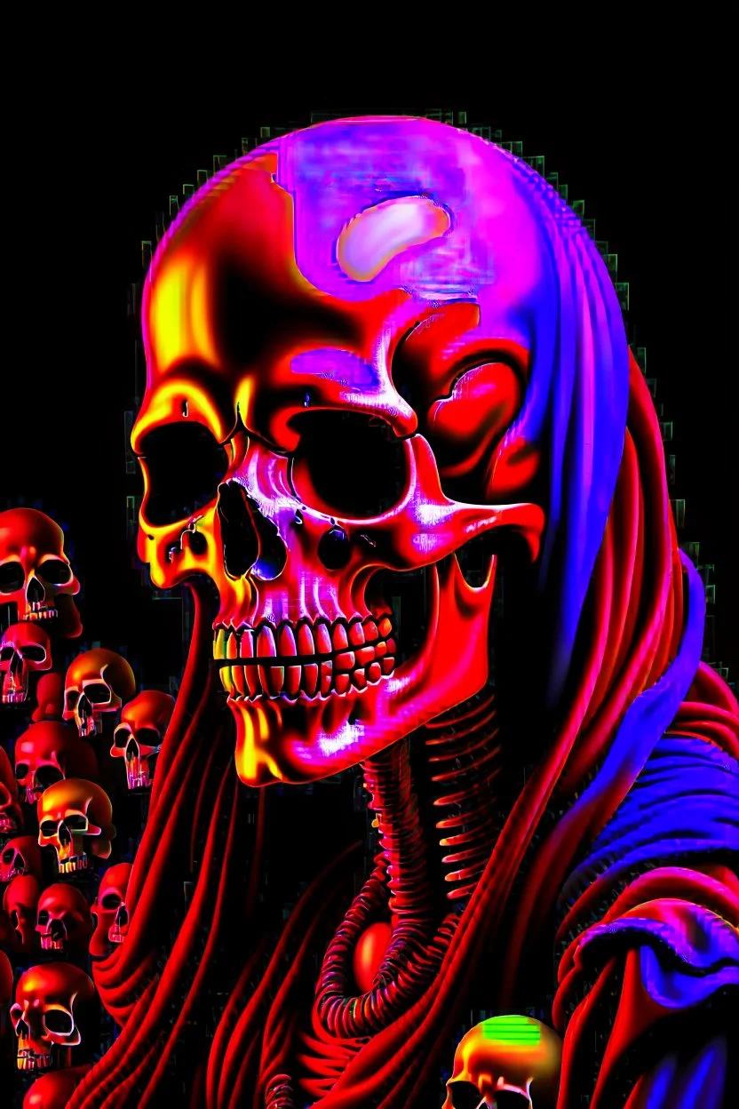 ultra high image quality, Grim Reaper Close-up of an set against AMOLED-worthy pure black backdrop, fantasy art style infused with filter, tailored for vertical wallpaper, exclusive design with no duplicates, radiating beauty suitable for a PC screen image, vivid colors, ultra fine, digital painting.