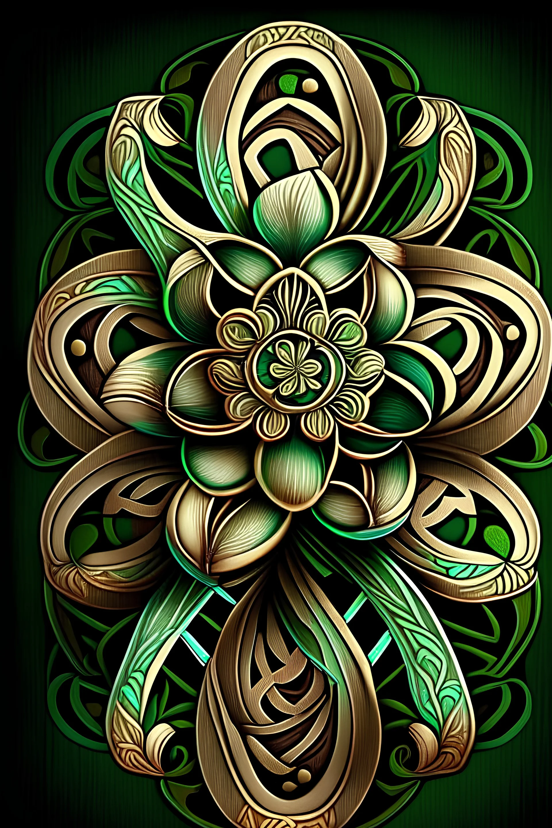celtic design of a mum flower