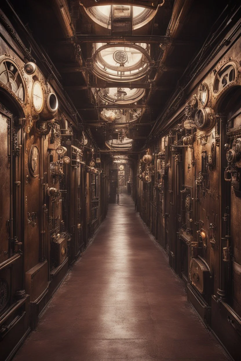 Steampunk video corridor