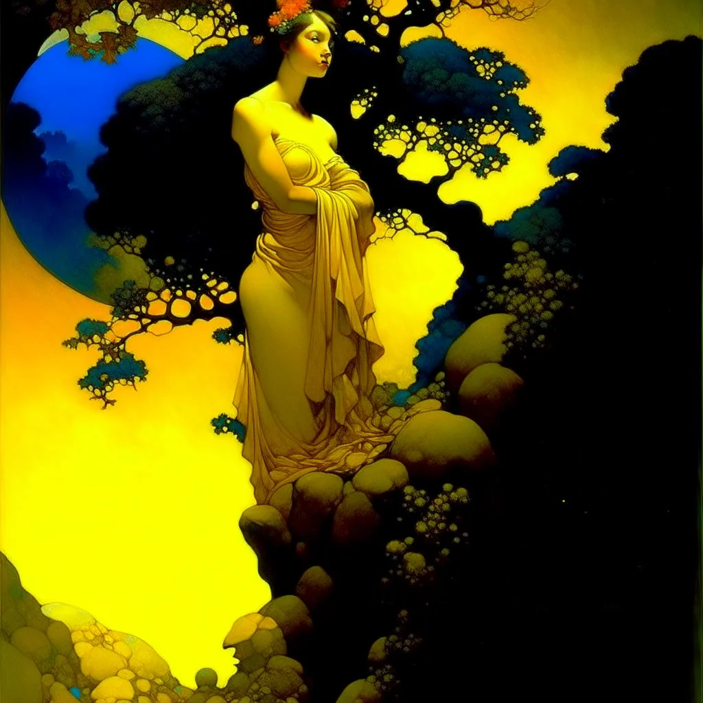 WOMAN Maxfield Parrish