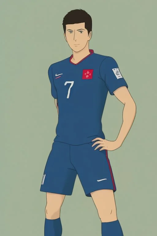 Robert Lewandowski Polish soccer player cartoon 2d