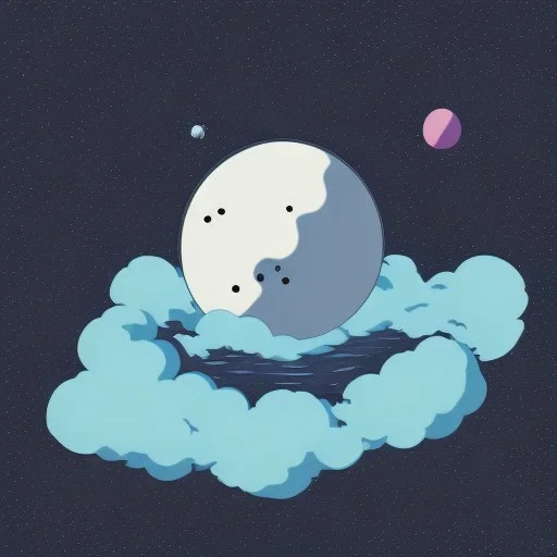 A minimal galaxy scene with a dead astronaut, floating in space, black tone, no clouds, featuring “lost in space” theme