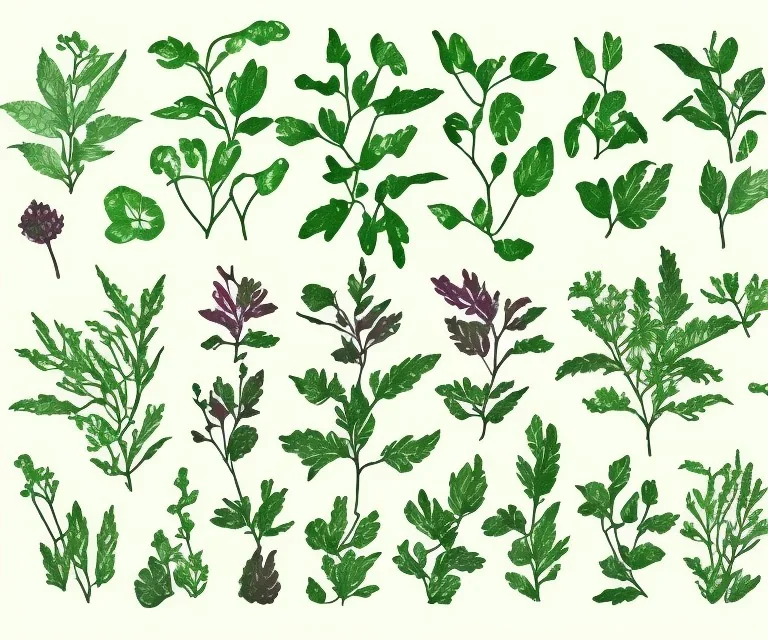 Vector plants and herb set illustration. Watercolor illustration.