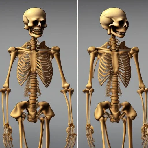 Human Medical Skeleton is alive conversing with a normal 70 year old human woman