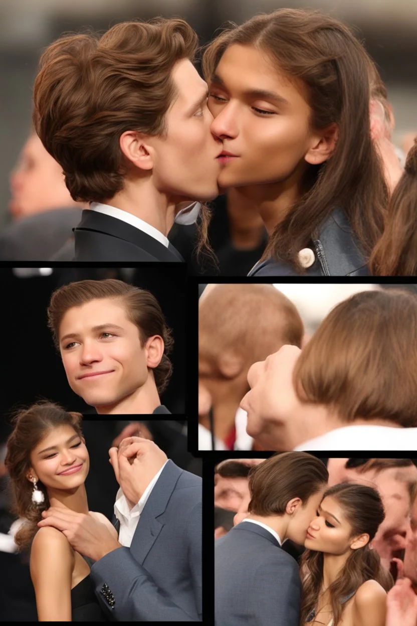 tom holland kissing zendaya