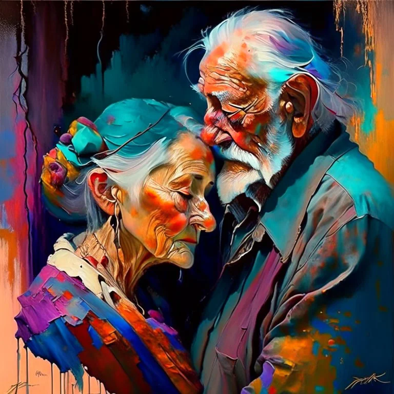 Sweet Beautiful older couple Modifiers: oil on canvas beautiful imperial colors crisp quality colourful ashley wood megan duncanson Daniel Gerhartz