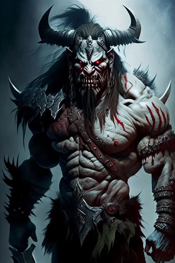 humanoid monster demon brutal beast medival warrior barbarian