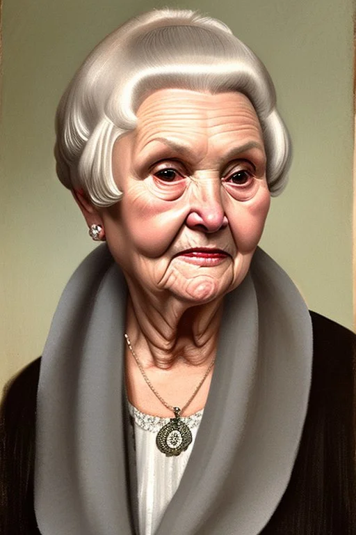 rich old woman with some fat, unattractive portrait
