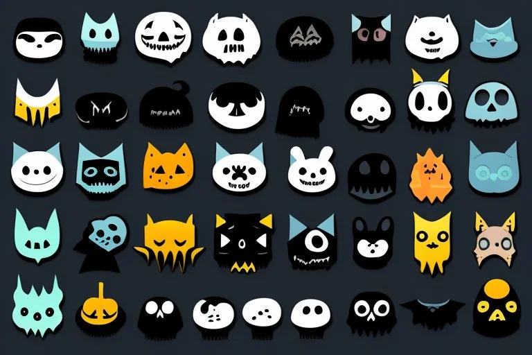 make a logo that is spooky and cute define its features more