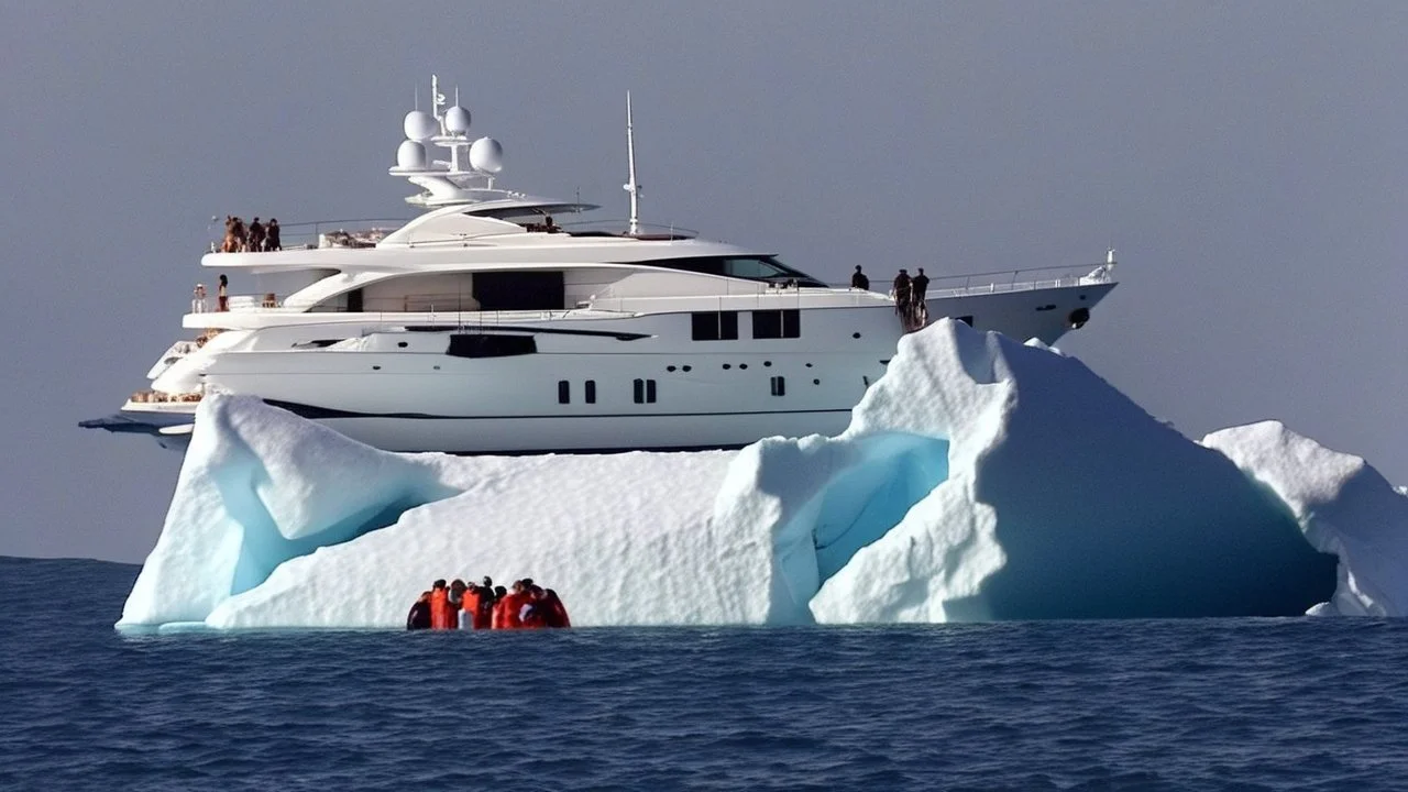 yacht party crashes into iceberg