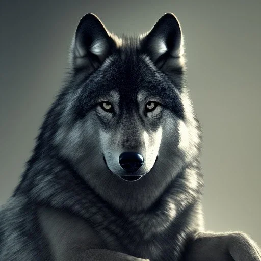 black wolf, black, masterpiece, expert, 8K, hyperrealism, sharp focus, cinematic lighting, blue