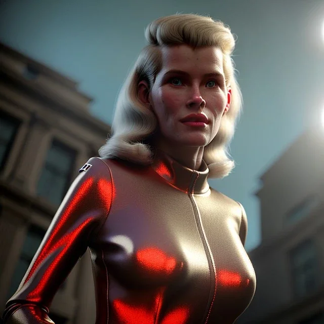 Ultra Realistic retro sci-fi movie scene, waist up view portrait, 5 clones blonde women, sweet young Claudia Schiffer face, perfect iris, glow eyes, makeup, weapon. Soldiers background, Retro sci-fi style, helmet, tight latex coat, fog, rain, soft color, highly detailed, unreal engine 5, ray tracing, RTX, lumen lighting, ultra detail, volumetric lighting, 3d, finely drawn, high definition, high resolution.