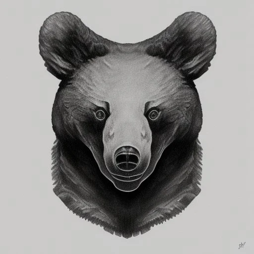 small bear, pencil sketch