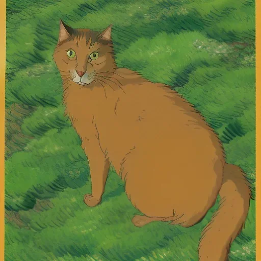 Portrait of a cat by Van Gogh