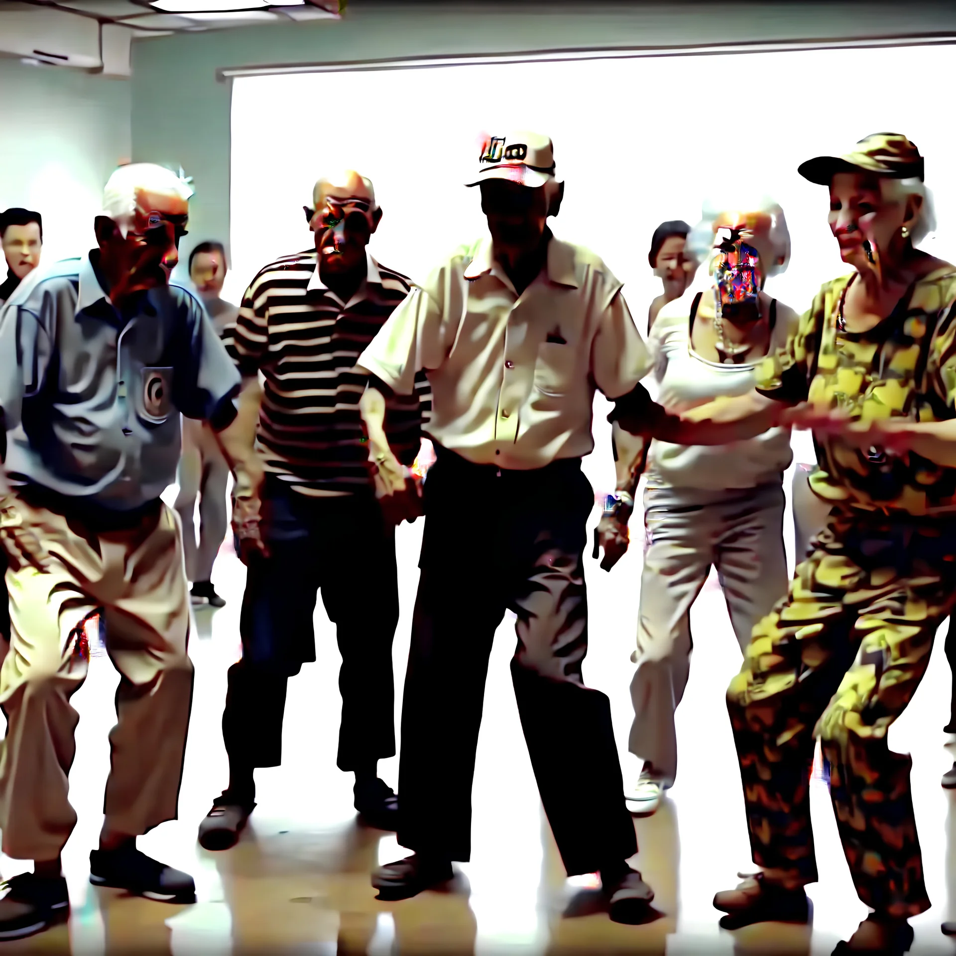 old people dancing on hip hop