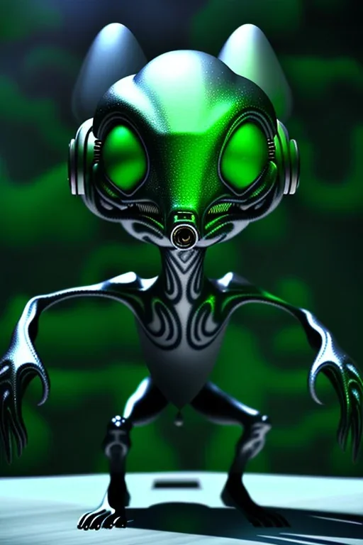 full length aliens clean art NFT, blender 3d