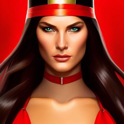 ultra detailed fullbody portrait of beautiful Elektra , wearing skintight Red costume, extremely detailed digital painting, intrincate, extremely detailed smiling face,crystal clear Big Green eyes, in the style of Adam Hughes , mystical colors , perfectly centered image, perfect composition, rim light, beautiful lighting,8k, stunning scene, raytracing