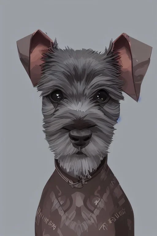 cute miniature schnauzer portrait