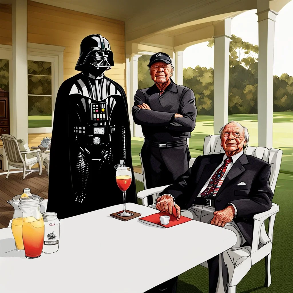 Darth Vader meets Arnold Palmer.