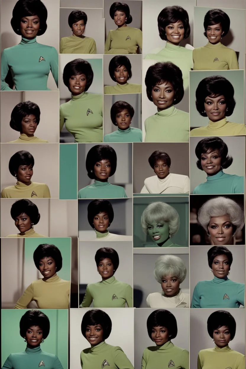 Production Personality Camera Negatives (89) of Nichelle Nichols from 1967-1968 and 1968-1969 Seasons from Star Trek